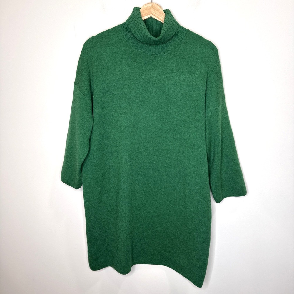 Pomander Place‎ Tuckernuck Sweater Dress M Kelly Green Vivianne Turtleneck Mini